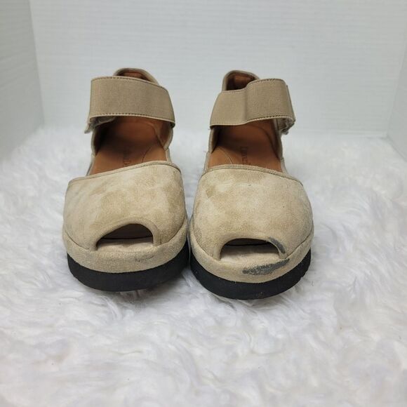 L'Amour Des Pieds Amadour Womens Size 8 M Platform Sandals,Taupe Suede - Picture 2 of 10